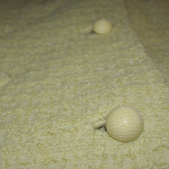 Vintage Lizbeth Jeanne Coat Women's Size Large Yellow Reto Mod Long Wool Coat - Picture 7 of 11